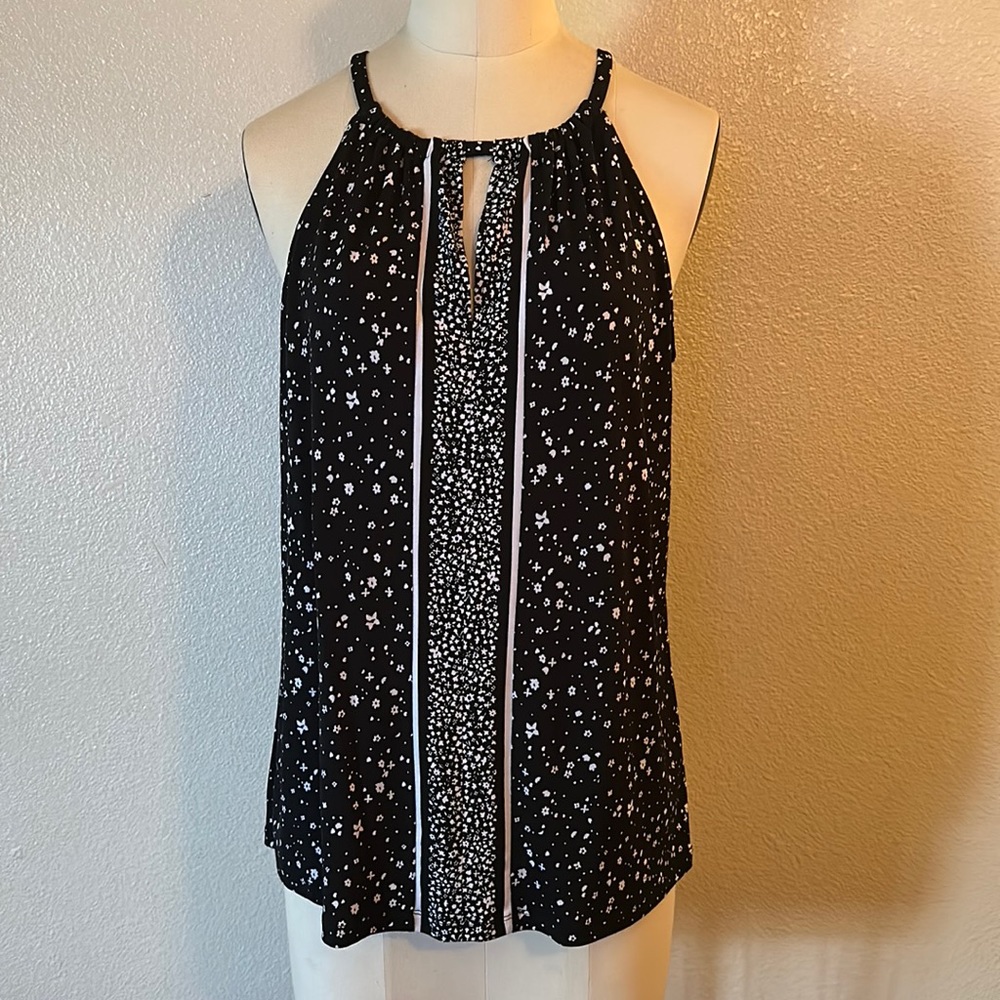 New! Michael Kors black/white short sleeve top, Size L.